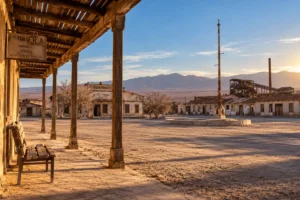 Antigas construções de Humberstone no deserto do Atacama, no Chile